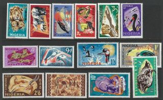 Nigeria 1965 - 1966 Sc 184 - 197 Birds Animals photo
