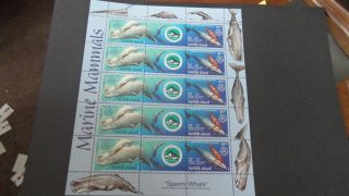 Norfolk Island 2002 Caledonia Joint Issue Sperm Whale Sheetlet photo