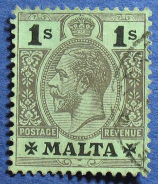 1921 Malta 1s Scott 59b S.  G.  81d Cs02518 photo