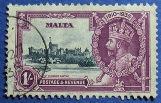 1935 Malta 1s Scott 187 S.  G.  213 Cs02527 photo