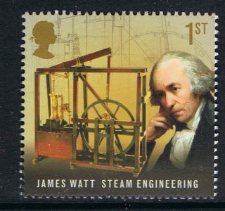 James Watt - Steam Engineering Commemorated On 2009 British Stamp - Nh photo