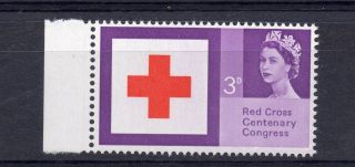 Gb = Constant Variety,  1963 3d Red Cross (ord. ) R16/1. photo