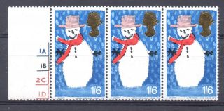 Gb = Constant Variety,  1966 1/6d Christmas.  (ord. ) R8/2. photo