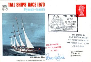 29 July 1970 Tall Ships Race Signed & Carried Commemorative Cover photo