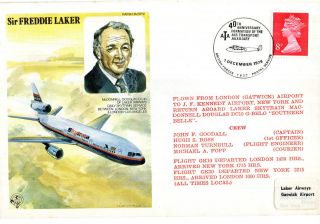 1979 Sir Freddie Laker Commemorative Cover Air Transport Auxiliary Shs photo
