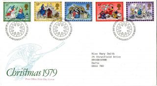 21 November 1979 Christmas Post Office First Day Cover Bureau Shs (a) photo