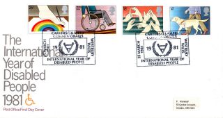 25 March 1981 Year Of Disabled People Post Office First Day Cover Carters Shs photo