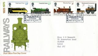 13 August 1975 Railways Post Office First Day Cover Darlington Ticket Shs W photo