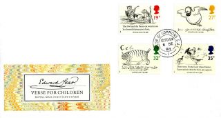 6 September 1988 Edward Lear Royal Mail First Day Cover House Of Commons Cds photo
