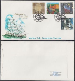 1999 Workers ' Tale Scarce Stamp Searchers Fdc; Shipbuilding & Tunnels Greenwich photo