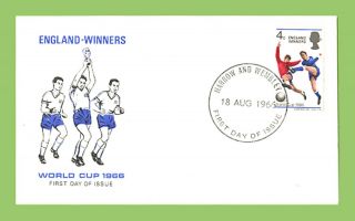 G.  B.  1966 Football World Cup Winners Cameo First Day Cover,  Harrow & Wembley photo