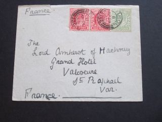 Gb Scotland 1905 Kevii 21/2d Cover 136 Errol Double Circle Postmark To France photo