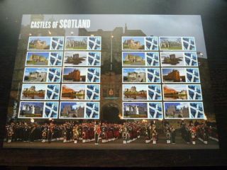 Ls68 2009 Castles Of Scotland Royal Mail Generic Smilers Sheet photo