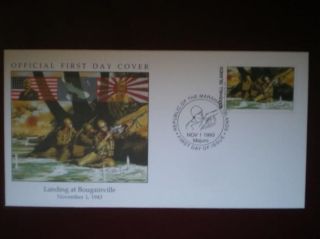 Marshall Island Wwii 1943 1 Cover Landing At Bougainville photo