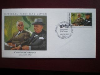 Marshall Island Wwii 1943 1 Cover Casablanica Conference photo