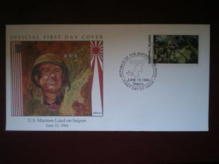 Marshall Island Wwii 1944 1 Cover Us Marines Lands On Saipan photo
