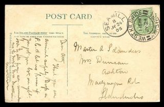Scotland Ayrshire 1905 Ppc Seamill Hydropathic Croquet Mailed From Fine Postmark photo