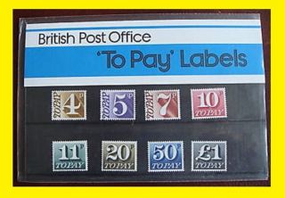1977 Postage Due 1/2p To £1 Presentation Pack 93 photo