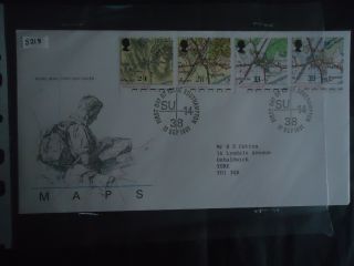 Great Britain First Day Cover 1991 Maps.  Southampton Postmark photo