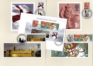 2007 Celebrating England Phq Cards With Related Fdi Handstamps No Cgb3 photo