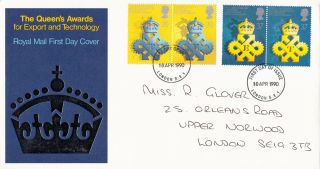 (26398) Gb Fdc Queen ' S Award For Export & Technology - London Se1 10 April 1990 photo