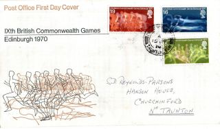 15 July 1970 Commonwealth Games Post Office First Day Cover Taunton Cds photo