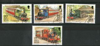 Isle Of Man 1988 High Value Definitives Steam Locomotives Commemoratives Vfu photo