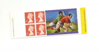 Hb18 Gb Stamp Booklet Rugby World Cup Commemorative Label photo