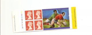 Hb18 Cyl Gb Stamp Booklet Rugby World Cup Commemorative Label photo