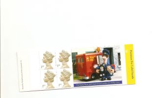 Hb19 Gb Stamp Booklet Postman Pat Commemorative Label photo
