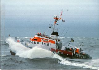 1989 German Lifeboat Minden Cached Colour Postcard & Cached Card photo