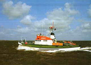 1980 German Lifeboat Ruhr Stahl Cached Cover & Colour Postcard photo