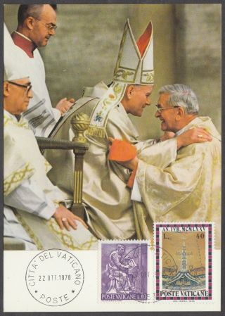 Vatican City Maxicard 1978 - Beginning Of Ministry Pope John Paul Ii photo