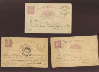 Switzerland 1876 - 1902 Stationery Cards 10c 9 Items photo