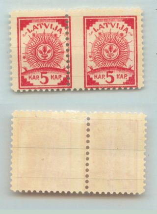Latvia,  1919,  Sc 6, ,  Ruled Lines,  Shifted Perf.  D9309 photo