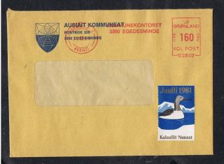 Greenland.  Cover With Christmas Seal From 1981. photo