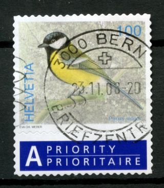 Switzerland 2006 - 9 Sg 1673 100c Birds Definitive + Label A48991 photo