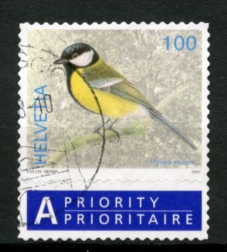 Switzerland 2006 - 9 Sg 1673 100c Birds Definitive + Label A48993 photo