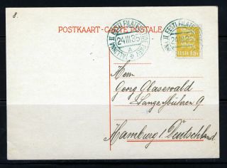 Estonia 1935 A Postcard Tallin To Germany 2nd.  Philatelic Exhibition Cancel photo
