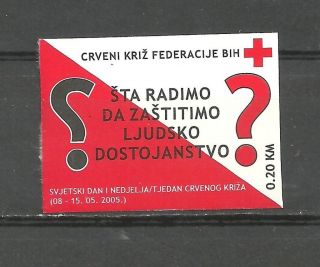 Bosnia 012 2005 Red Cross Self - Adhesive Stamp photo