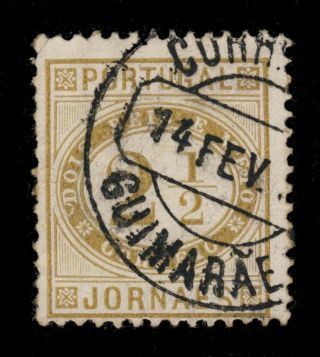 Portugal - 18? - Minr.  65yb 2 1/2r Cancelled By GuimarÃes Date Stamp photo