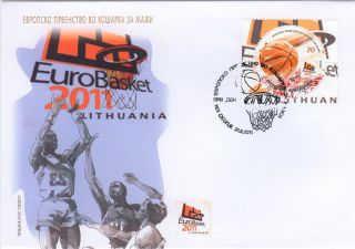 Macedonia Fdc European Basketball Championship Eurobasket Lithuania 2011 photo