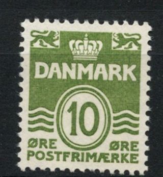 Denmark 1933 - 04 Sg 271d,  10ore Green Definitive A61276 photo