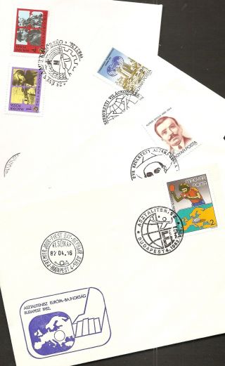Hungary - 1982 Four All Different Cacheted/unaddressed Fdcs - Rn63n photo