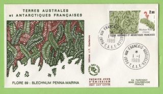 French Antarctic Territory 1989 Plants Issue First Day Cover photo