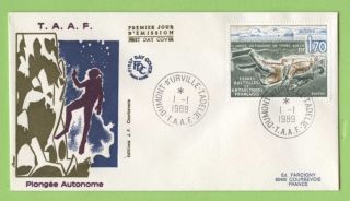 French Antarctic Territory 1989 Diving Issue First Day Cover photo