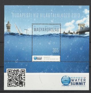 565.  Hungary 2013.  Budapest Water Summit Issue S/s photo