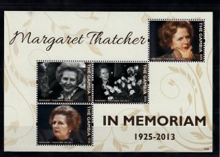 The Gambia 2013 Margaret Thatcher In Memoriam 4v M/s Death People photo