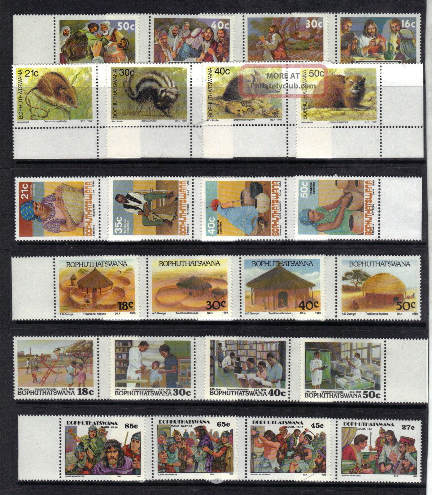 Bophuthatswana South Africa C1989 - 90 Unmount Stamp 3. 79collection ...
