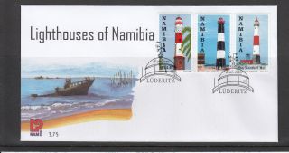 Namibia 2010 Fdc Lighthouses First Day Cover Swakopmund Pelican Point Walvis Bay photo